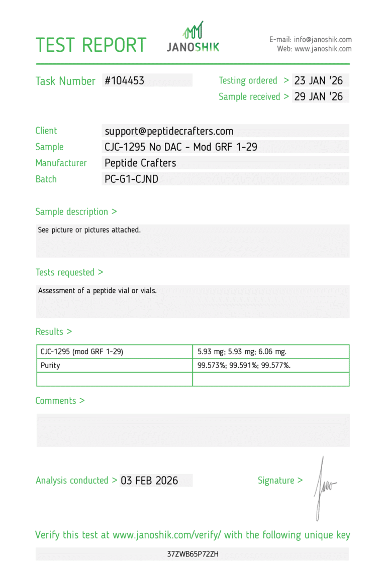 CJC-1295 No DAC – Mod GRF 1-29 – (5mg) 2 10e