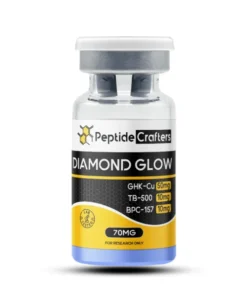 PEPTIDE CRAFTERS 22 Diamond Glow 70mg Large 8mL vial – GHK-CU (50mg) + TB-500 (10mg) + BPC-157 (10mg)
