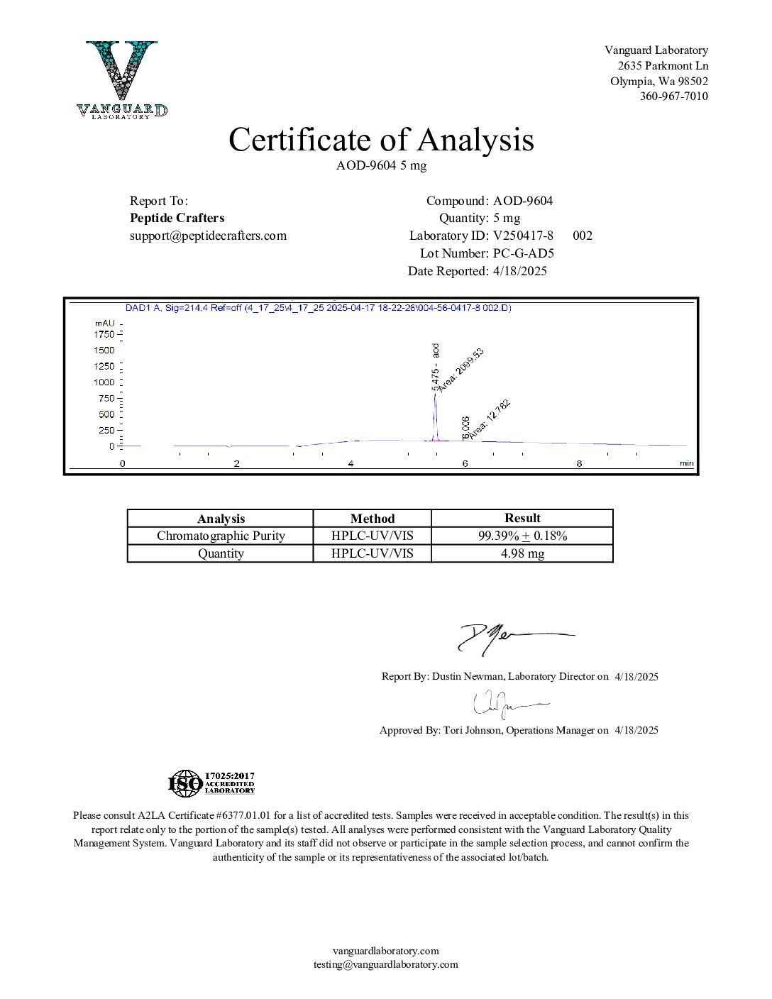 AOD-9604 (5mg) – New Clear Non-Gel Formula | Mannitol-Free 4 3eee 1
