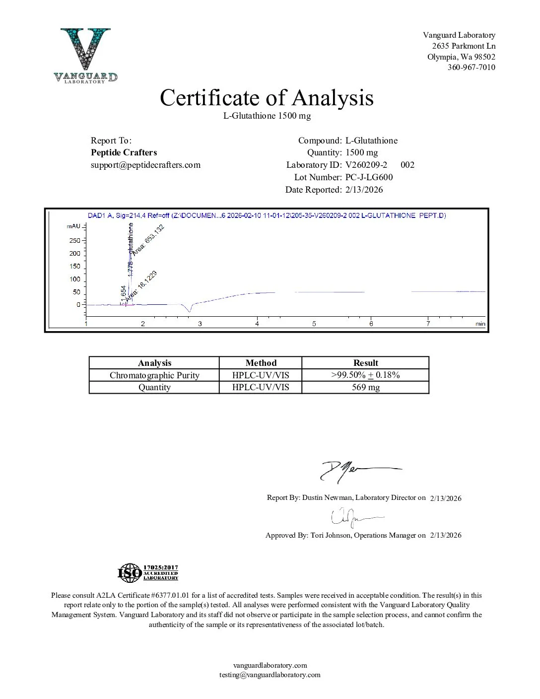 L-Glutathione (550MG) – in large 10mL vial 2 42e