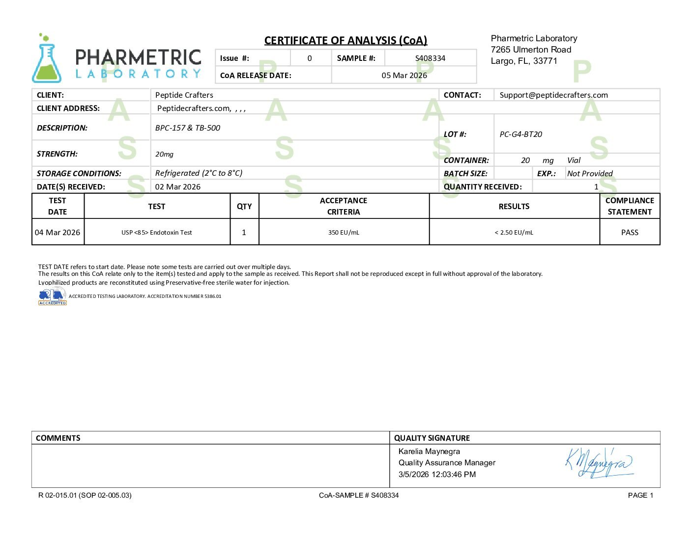 BPC-157 & TB-500 20mg (10mg/10mg) Blend 3 6ee 2